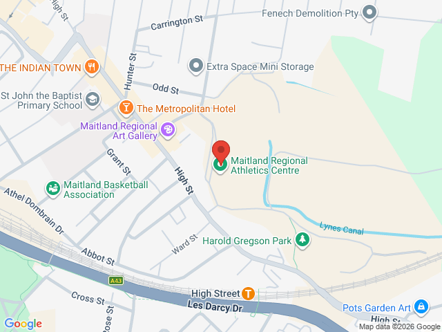 Map showing event location
